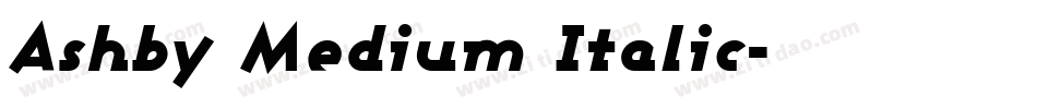 Ashby Medium Italic字体转换